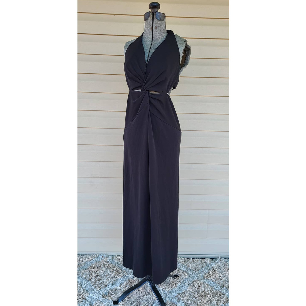 NWT Shape FX By Newport News Black Maxi Length Dress‎ Size 14P